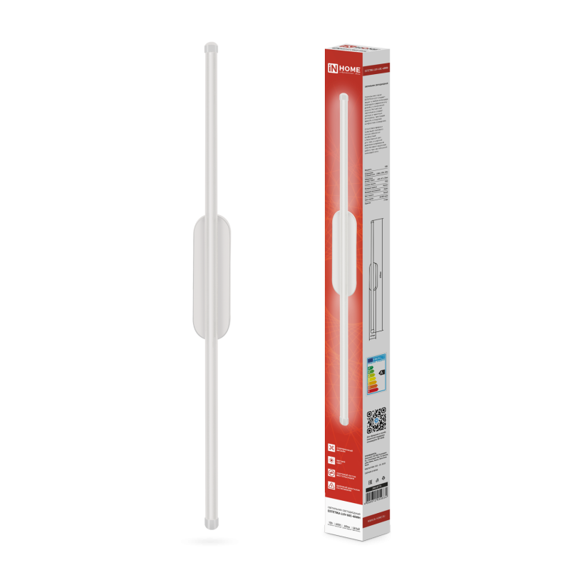 Светильник светодиодный ESTETIKA LUV-60C-40WH 10Вт 230В 4000K 700Лм 600х50x25 белый IN HOME