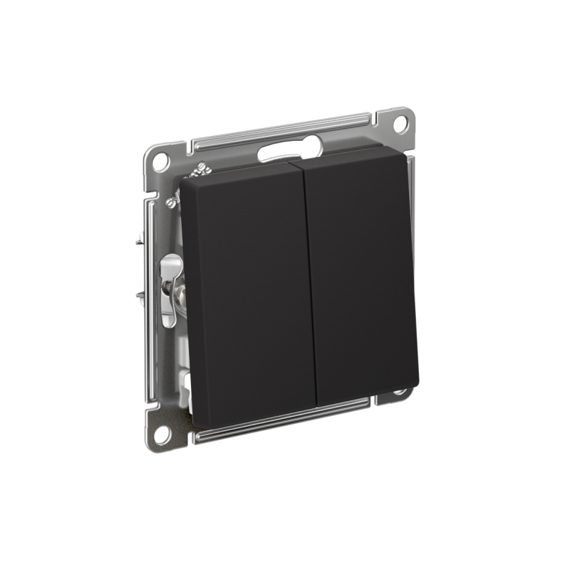 Переключатель проходной 2-кл. СП AtlasDesign 10А IP20 (сх. 6/2) 10AX механизм карбон SE ATN001065