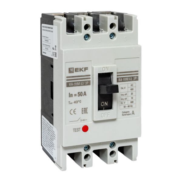 Выключатель автоматический 3п 63/50А 25кА ВА-99М PROxima EKF mccb99-63-50m