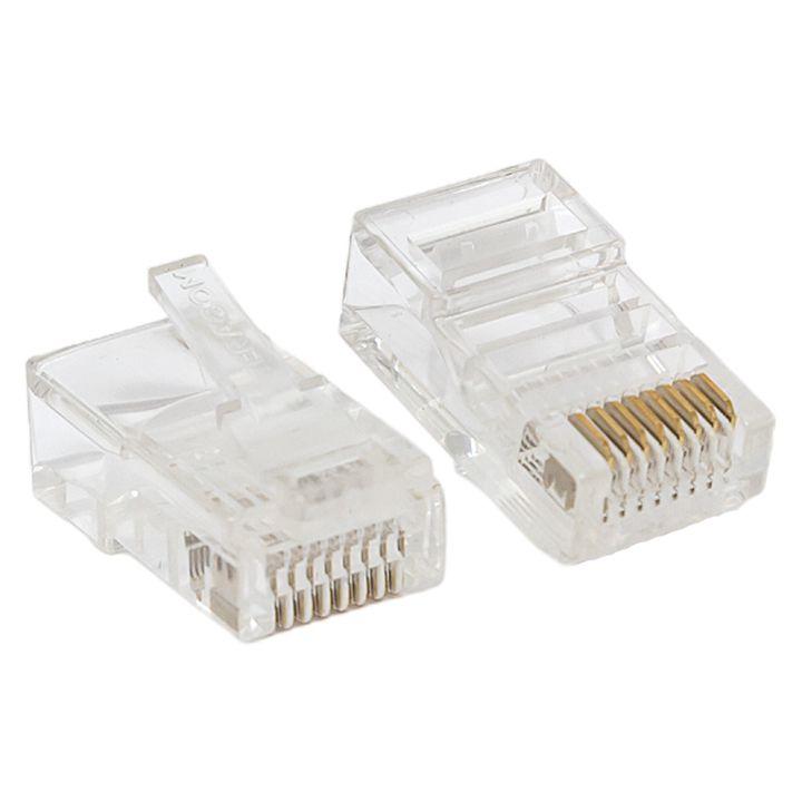 Коннектор RJ45 (8P8C) кат.5E неэкранир. 30мкд универс. (уп.10шт) TERACOM PRO EKF TRP-PLUG-5EUTP-10