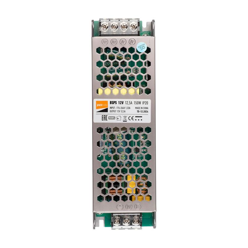 Блок питания для светодиодной ленты 150Вт 12.5А 12В IP20 BSPS метал. JazzWay 3329235A