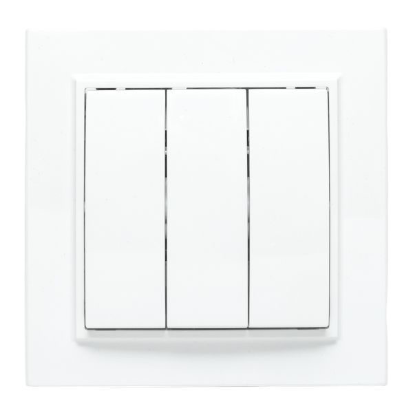 Выключатель 3-кл. СП Минск 10А IP20 бел. Basic EKF ERV10-024-10