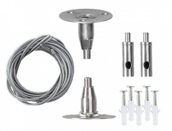 Комплект подвесов для шинопровода с тросом 1,5м Фарлайт